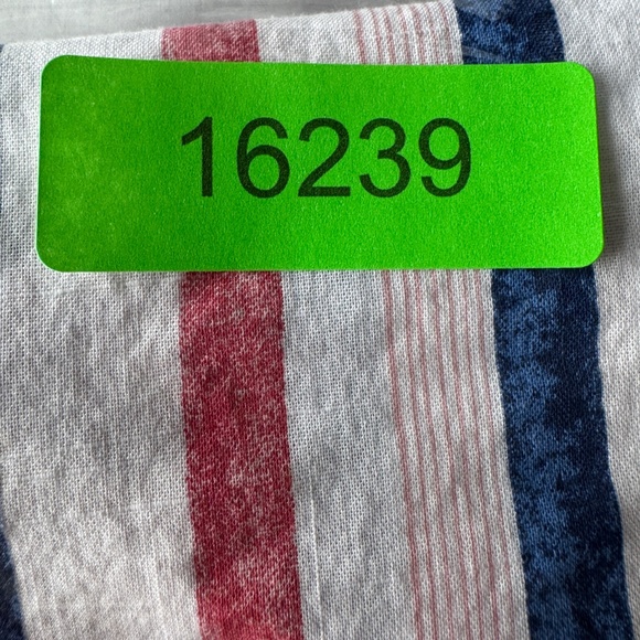 Izod Saltwater Men's Short Sleeve Striped Button Up Shirt Red White Blue Size XL - Picture 12 of 12